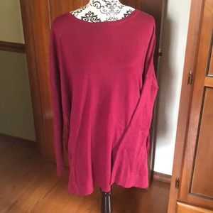 Loft oversized Xl sweater in cranberry